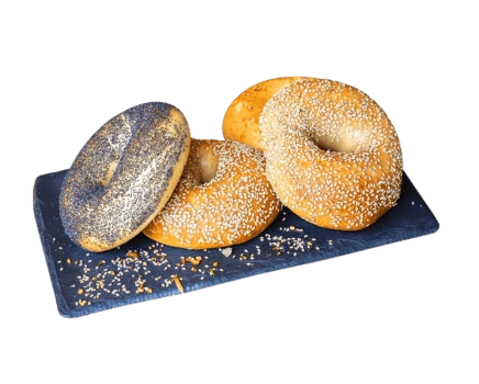 Freshly baked bagels at Bagel 10 Cafe Deli in Hackettstown, NJ